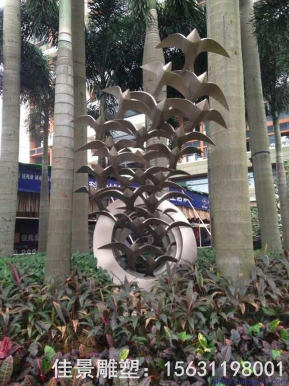 不銹鋼鴿子標(biāo)志鏡面雕塑