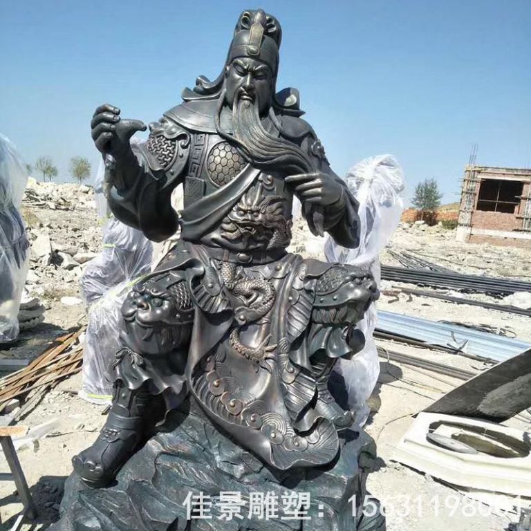 擼胡須關(guān)公廣場標(biāo)志銅雕