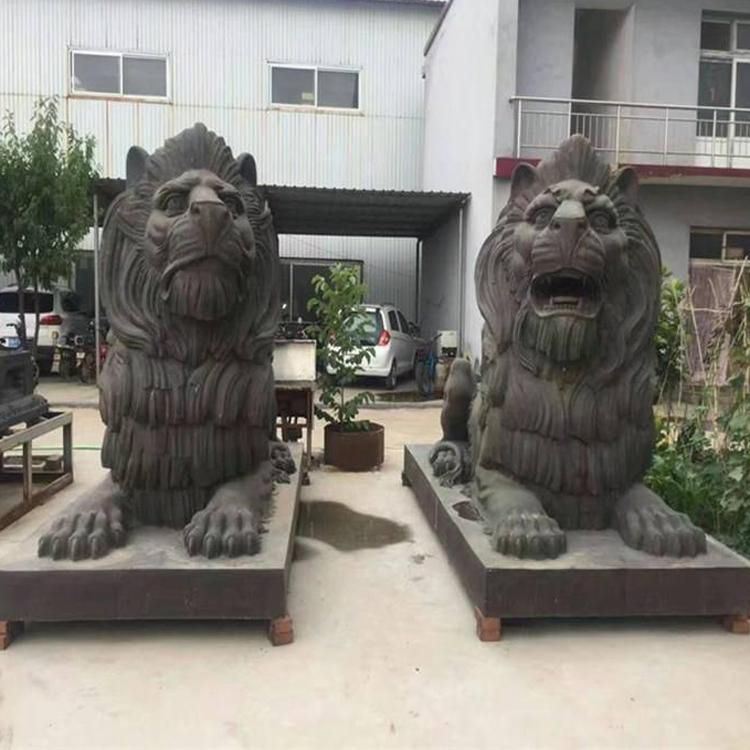 臥姿獅子園林動(dòng)物銅雕
