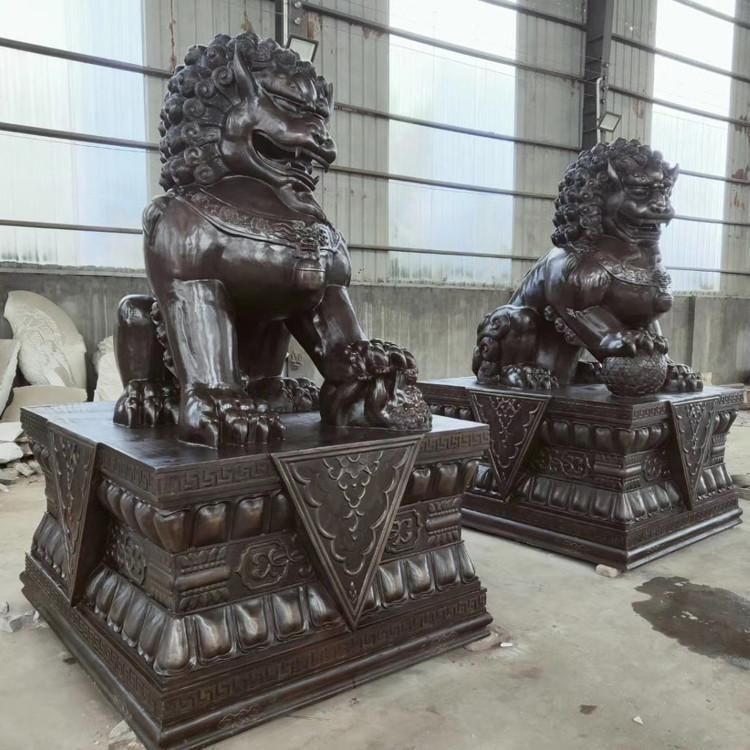 臥姿獅子廣場動(dòng)物銅雕