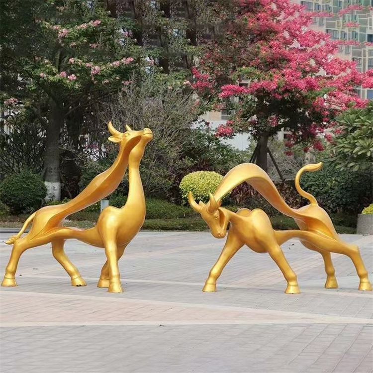華爾街牛戶外動(dòng)物銅雕