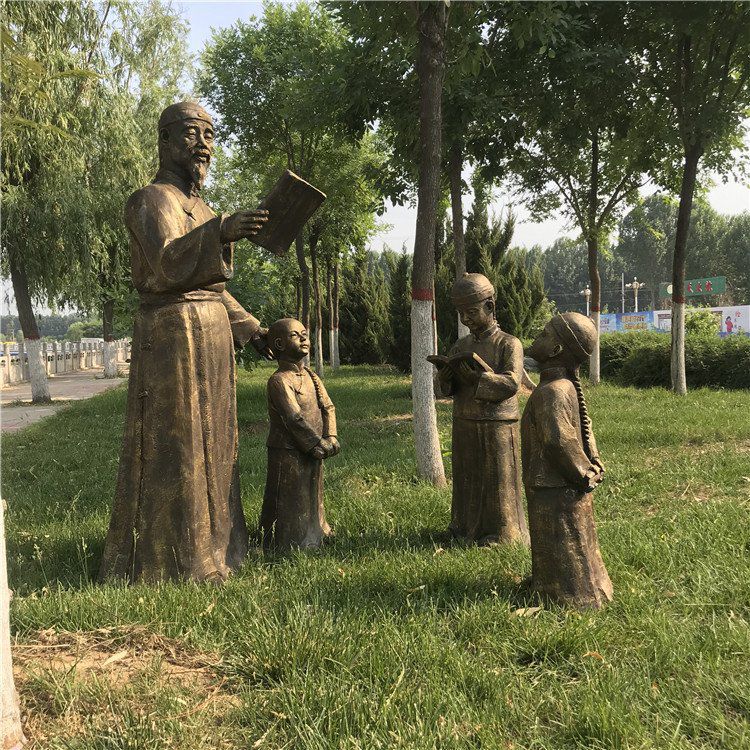 古代名人商場人物銅雕