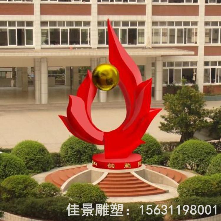 不銹鋼庭院抽象鳳凰雕塑