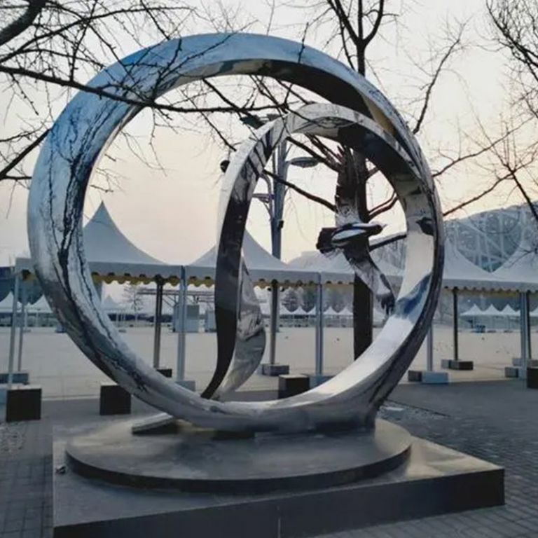 鏡面標志不銹鋼公園雕塑