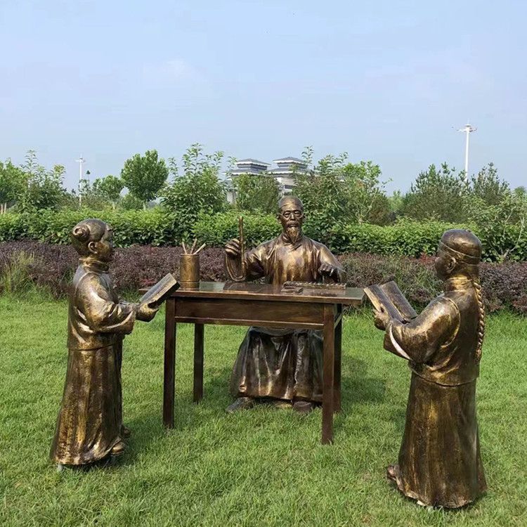 讀書人物園林標(biāo)志銅雕