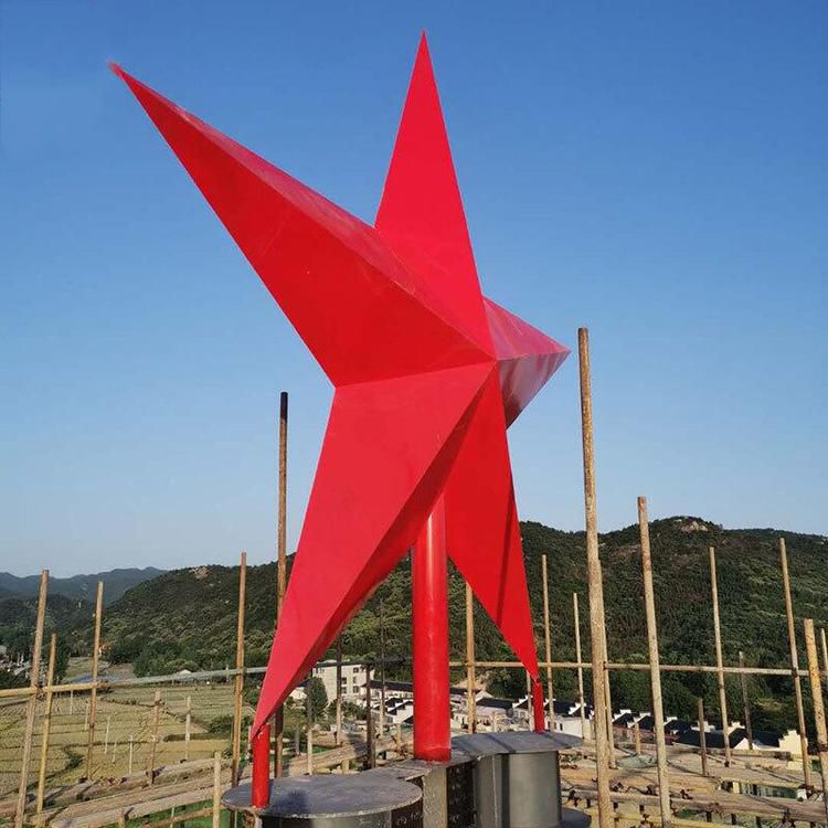 大型不銹鋼五角星雕塑 