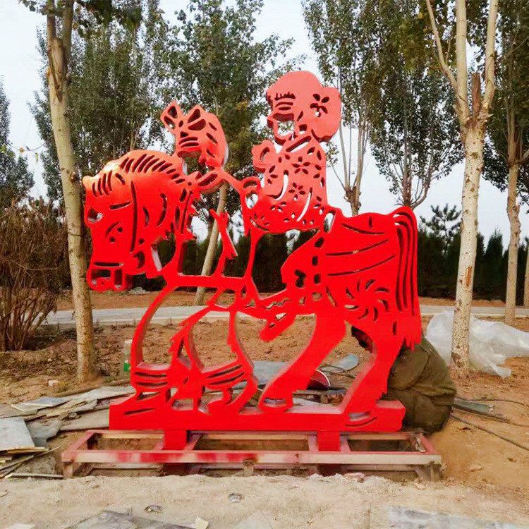 不銹鋼 鏤空剪影雕塑 