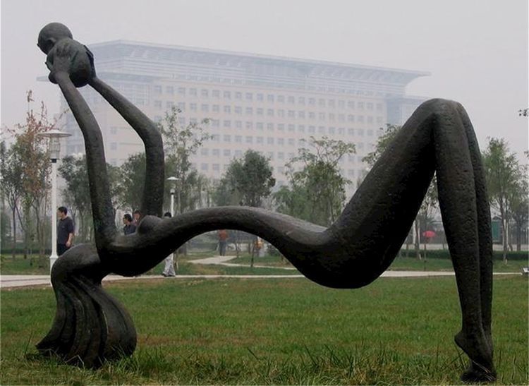 抽象人物景觀標(biāo)志銅雕