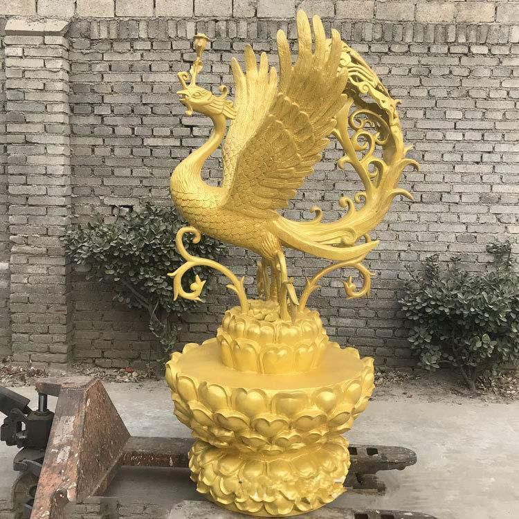 金色鳳凰不銹鋼廣場雕塑
