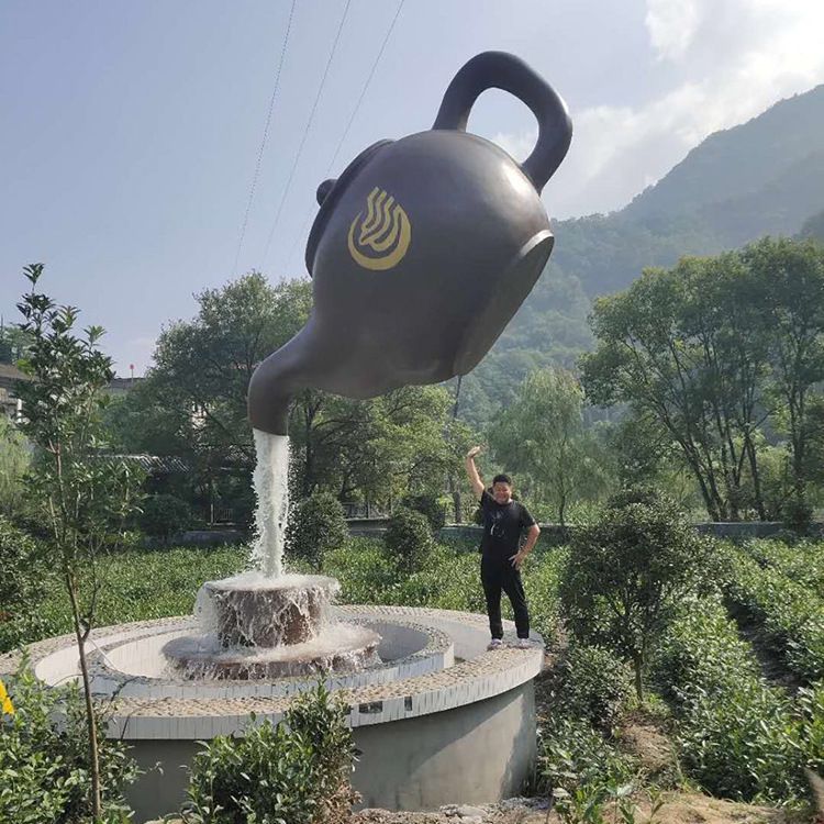 茶壺噴泉商場(chǎng)景觀銅雕