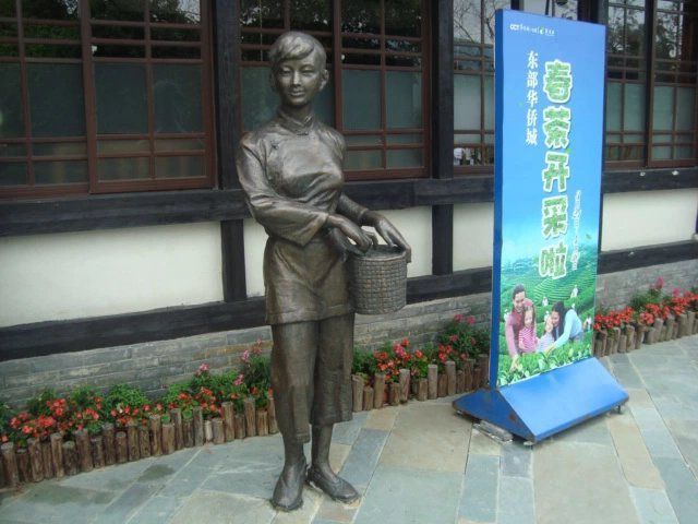 采茶小品校園景觀銅雕