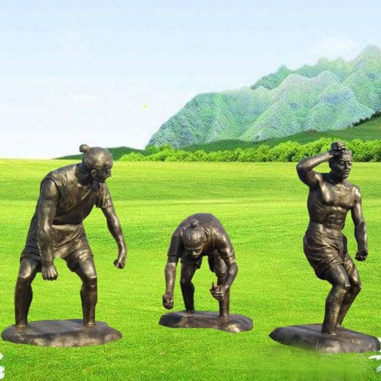 播種插秧農(nóng)耕小區(qū)銅雕