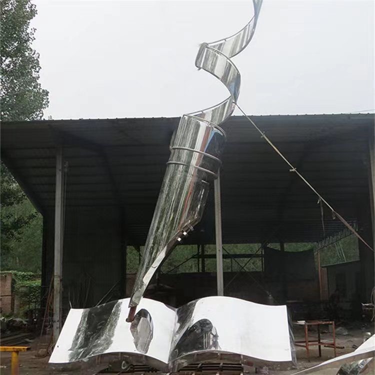 不銹鋼抽象鋼筆鏡面雕塑