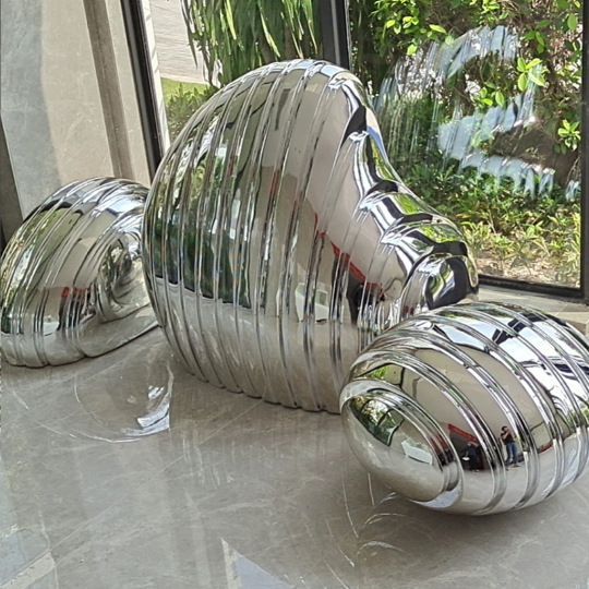 紋理石不銹鋼抽象雕塑