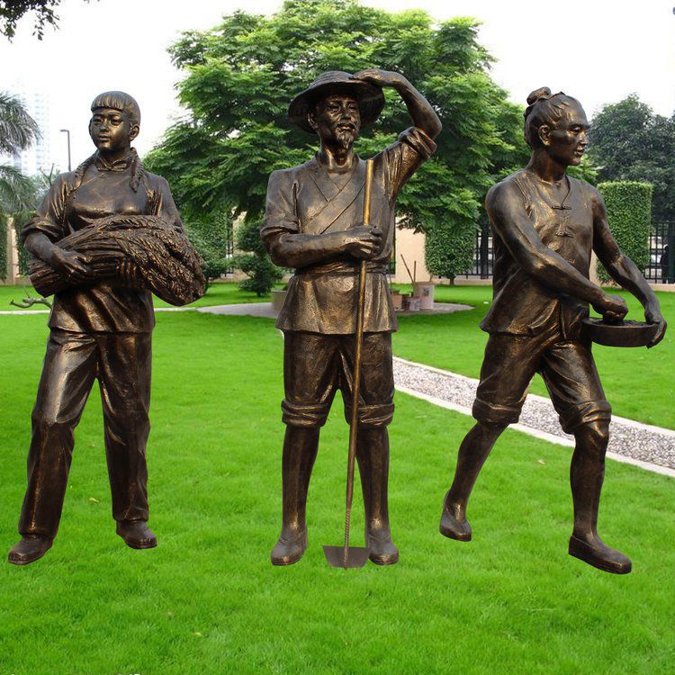 農(nóng)耕文化人物公園銅雕