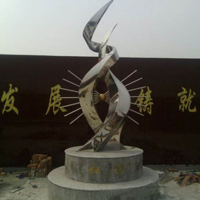 不銹鋼鏡面抽象藝術(shù)雕塑