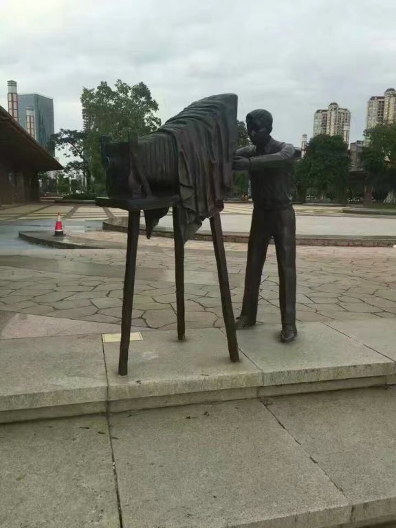 照相小品人物景觀銅雕