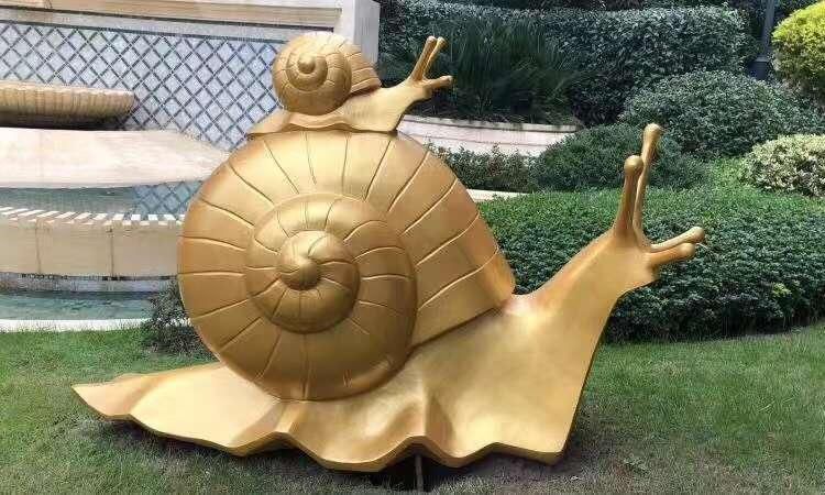 蝸牛動(dòng)物標(biāo)志景觀銅雕