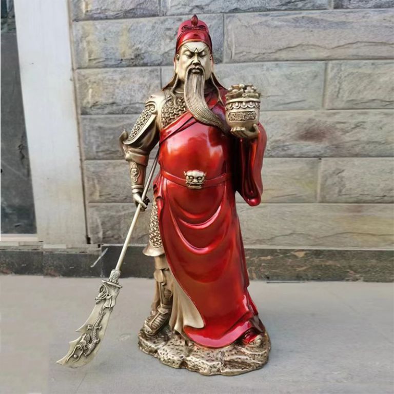 持刀關(guān)羽古代人物銅雕