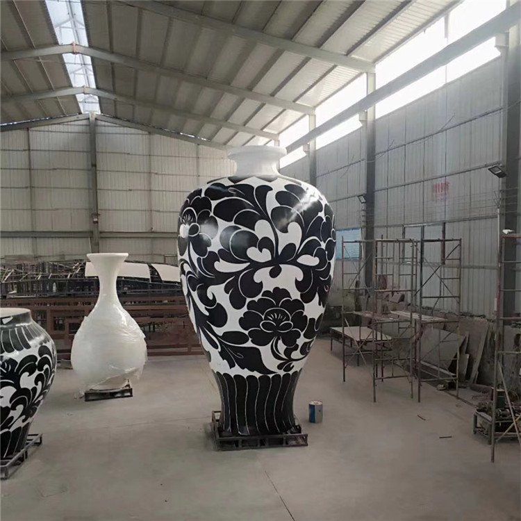 不銹鋼花瓶文化標(biāo)志雕塑