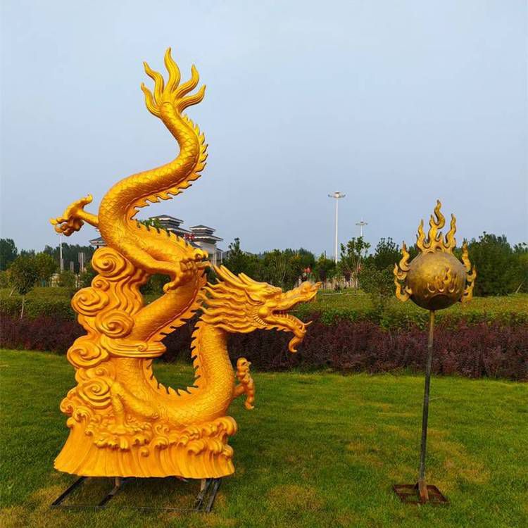 城市動(dòng)物龍銅雕