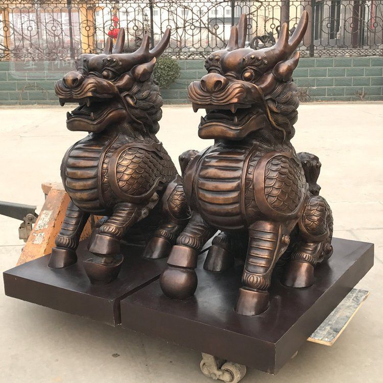 神獸麒麟銅雕