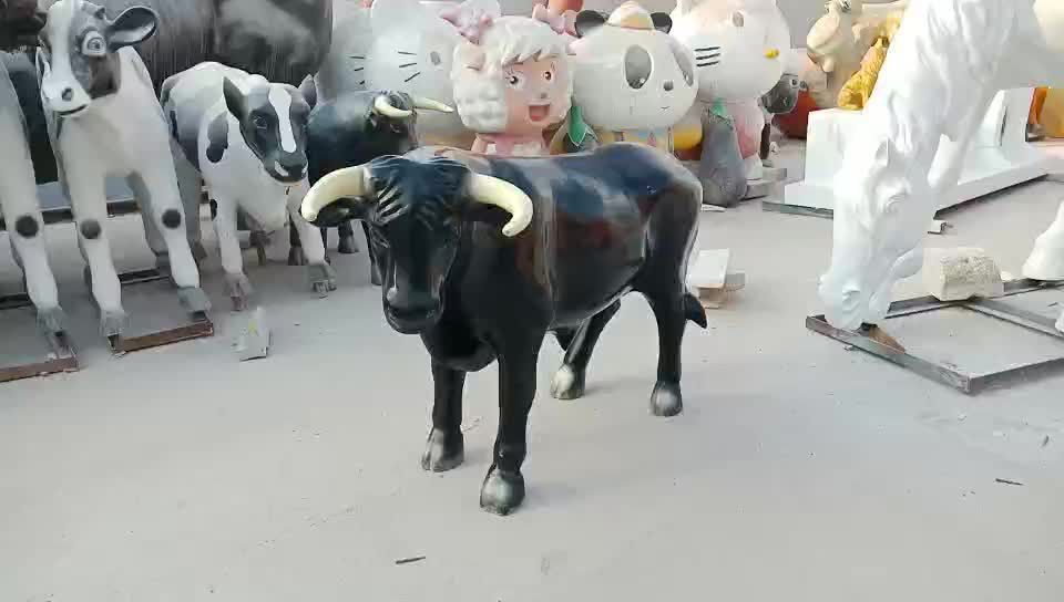華爾街牛黑色動(dòng)物銅雕