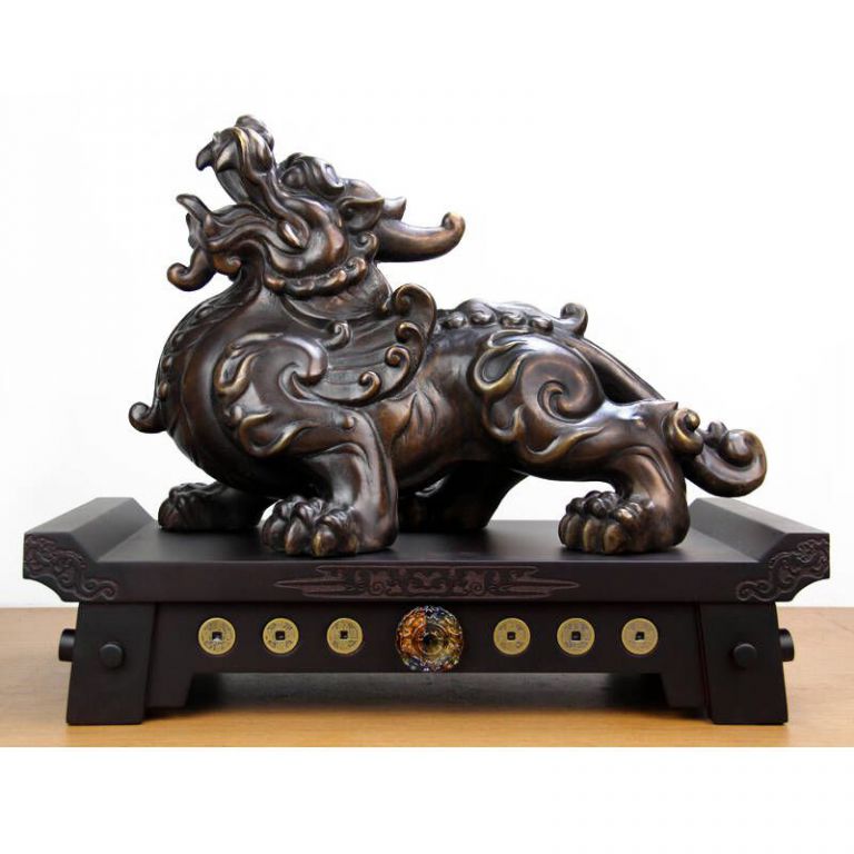 鎮(zhèn)宅辟邪動(dòng)物麒麟銅雕