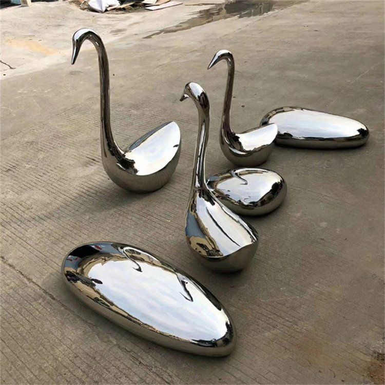 不銹鋼城市天鵝動(dòng)物雕塑