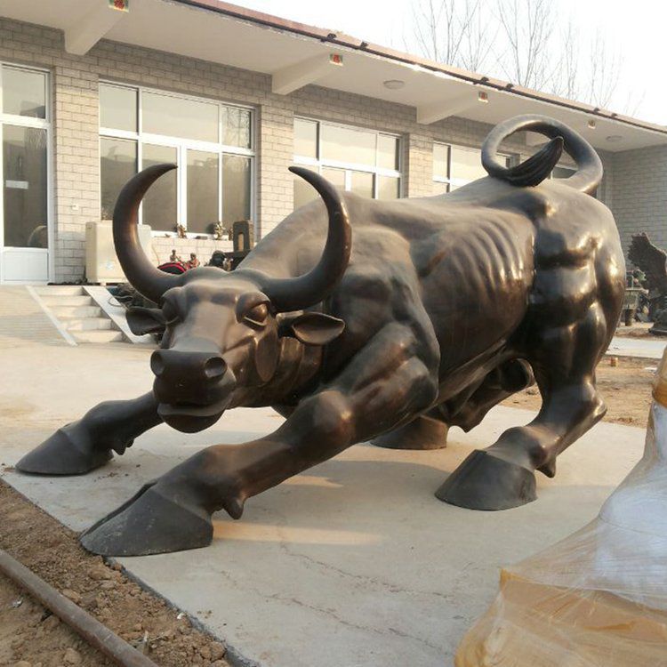 華爾街牛古銅色標(biāo)志銅雕
