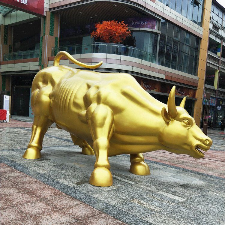 華爾街銅牛街邊動(dòng)物銅雕
