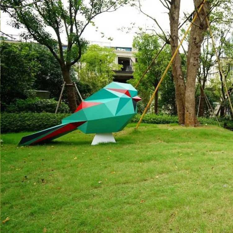 不銹鋼廣場鏤空小鳥雕塑