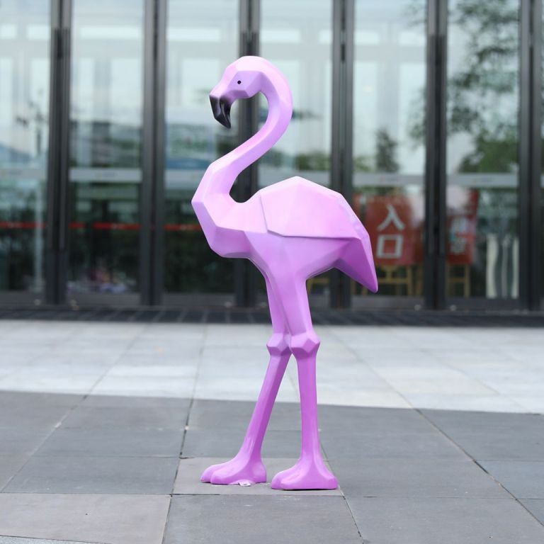 不銹鋼火烈鳥商場動物雕塑