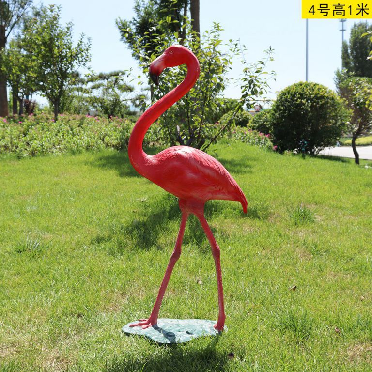不銹鋼公園火烈鳥雕塑