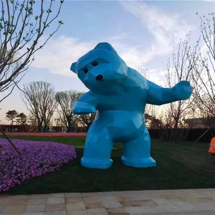 商場不銹鋼熊動物雕塑