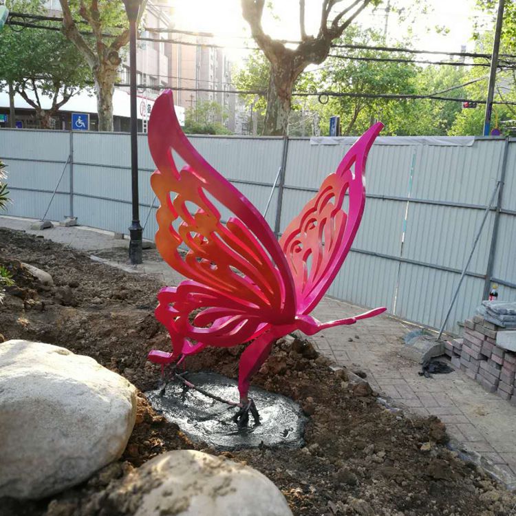 公園不銹鋼蝴蝶動(dòng)物雕塑