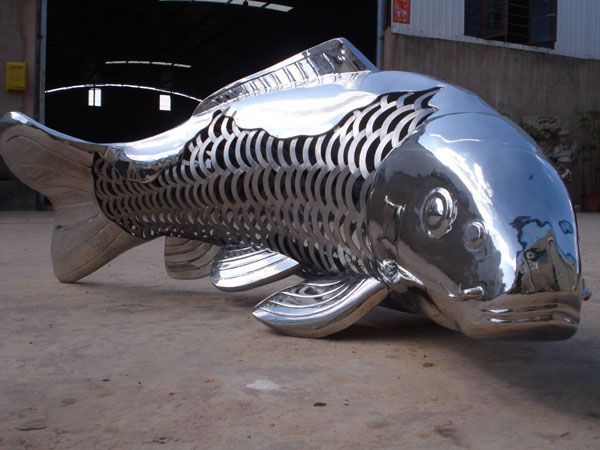 動(dòng)物魚不銹鋼景觀雕塑