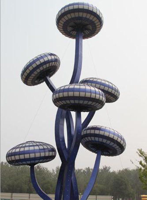 不銹鋼蘑菇景觀雕塑