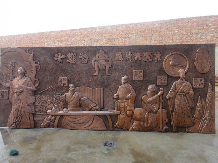 名醫(yī)把脈浮雕景觀銅雕