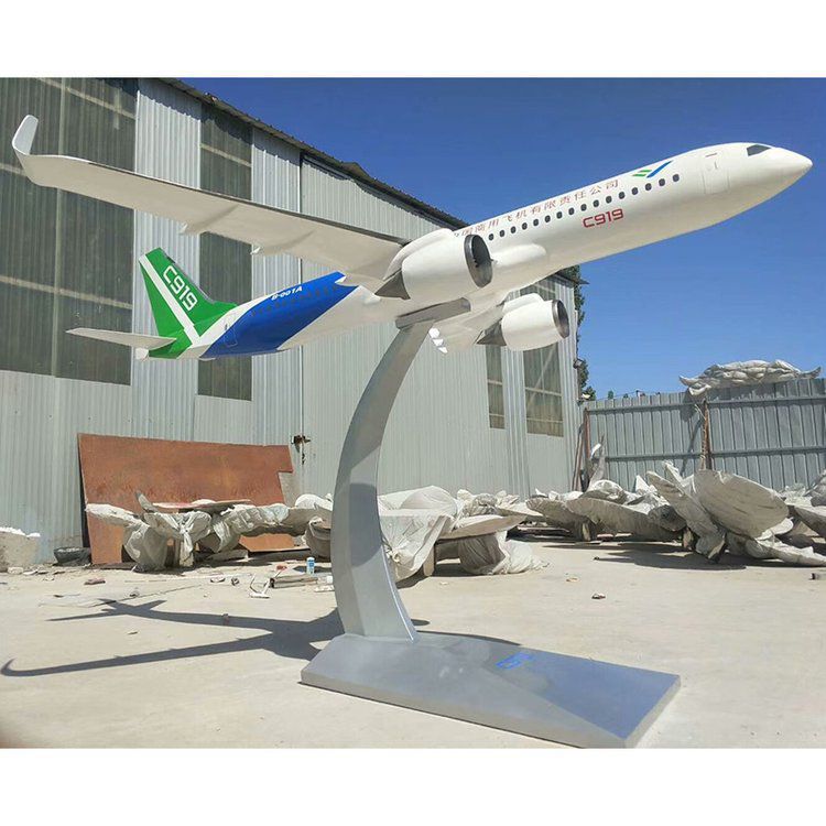 不銹鋼鏡面飛機景觀雕塑