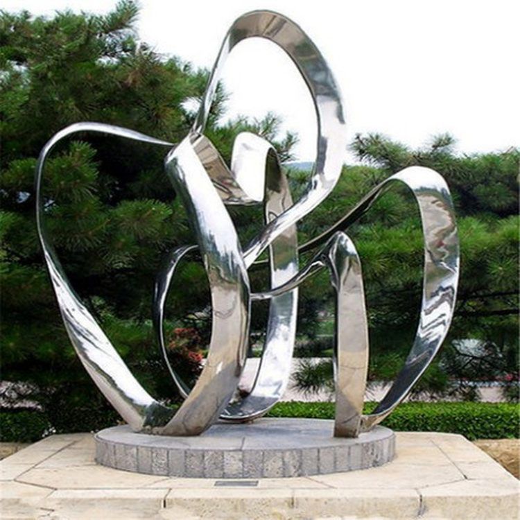 不銹鋼校園飄帶景觀雕塑