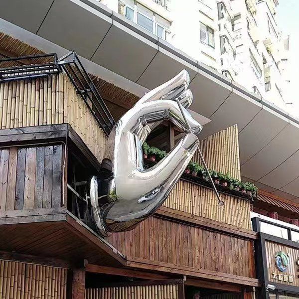 不銹鋼手掌文化標志雕塑
