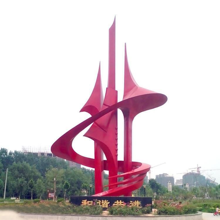 不銹鋼廣場(chǎng)企業(yè)標(biāo)志雕塑