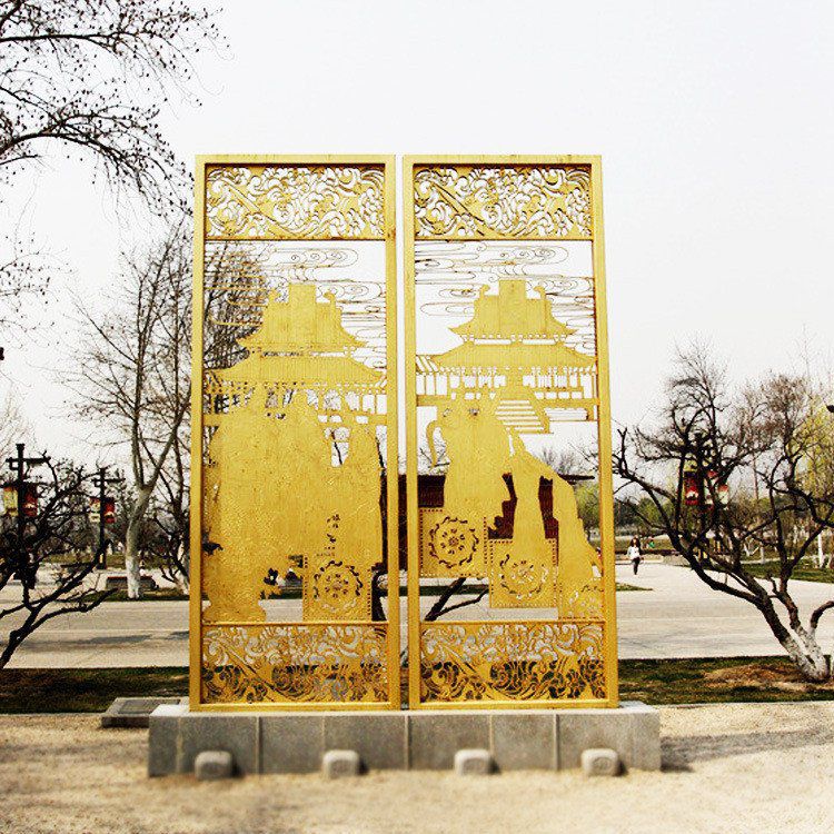 不銹鋼公園剪紙景觀雕塑