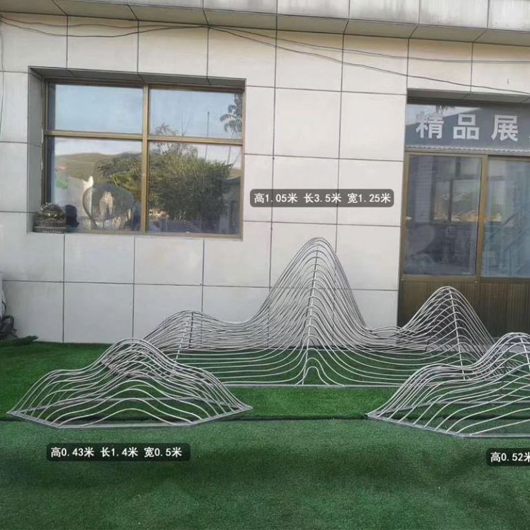 不銹鋼假山鏤空雕塑