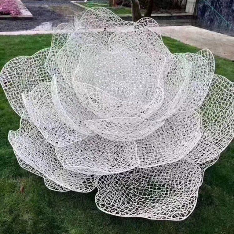 不銹鋼花朵植物景觀雕塑