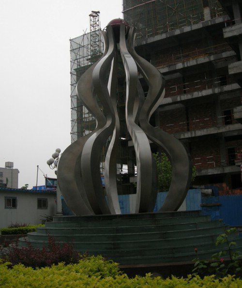 不銹鋼葫蘆文化標(biāo)志雕塑