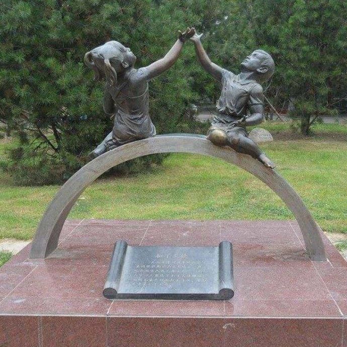 公園兒童人物趣味銅雕