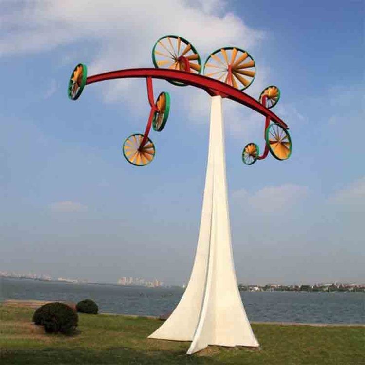 不銹鋼風(fēng)車標(biāo)志景觀雕塑