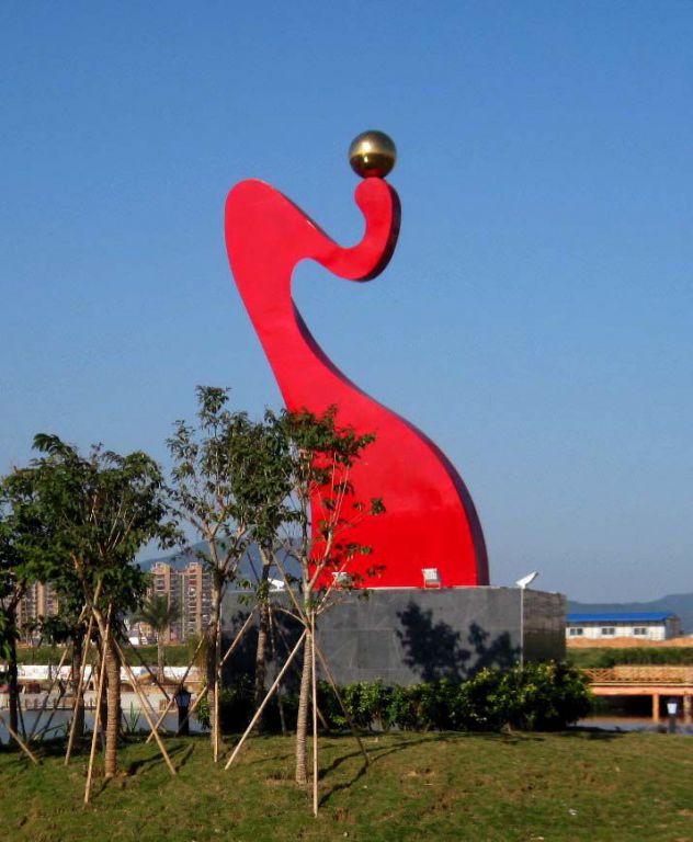 不銹鋼公園彩帶景觀雕塑